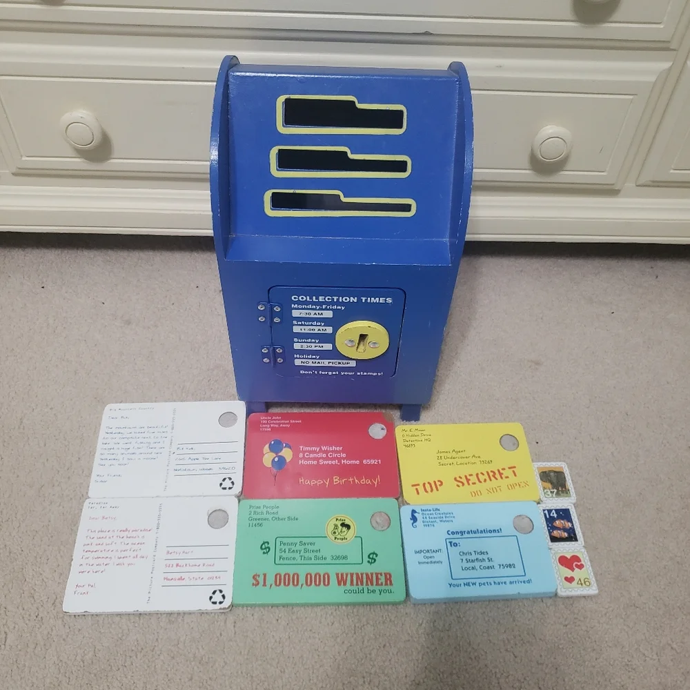 HTF Melissa & Doug Stamp and Sort Wooden Mailbox Activity and Toy